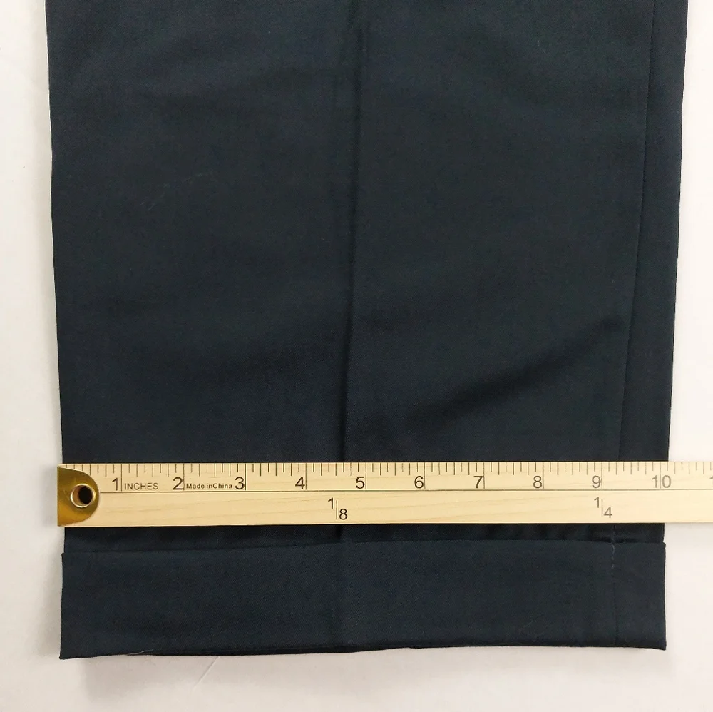 Eddie Bauer Ruston Fit Pants Mens 40x30.5 Tall Navy Blue Wool Relaxed Fit NWT